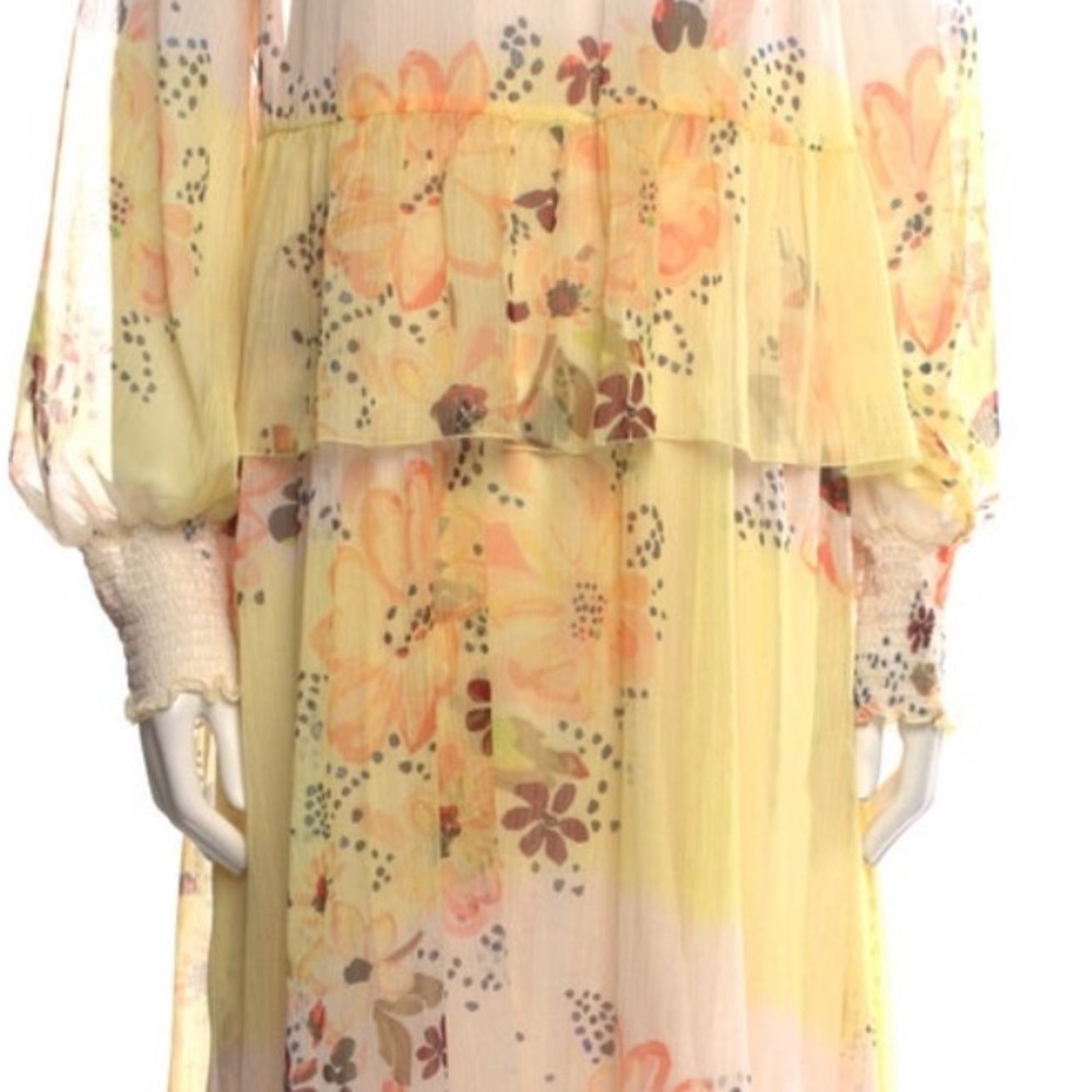 Floral Sheer Long Sleeve Dress